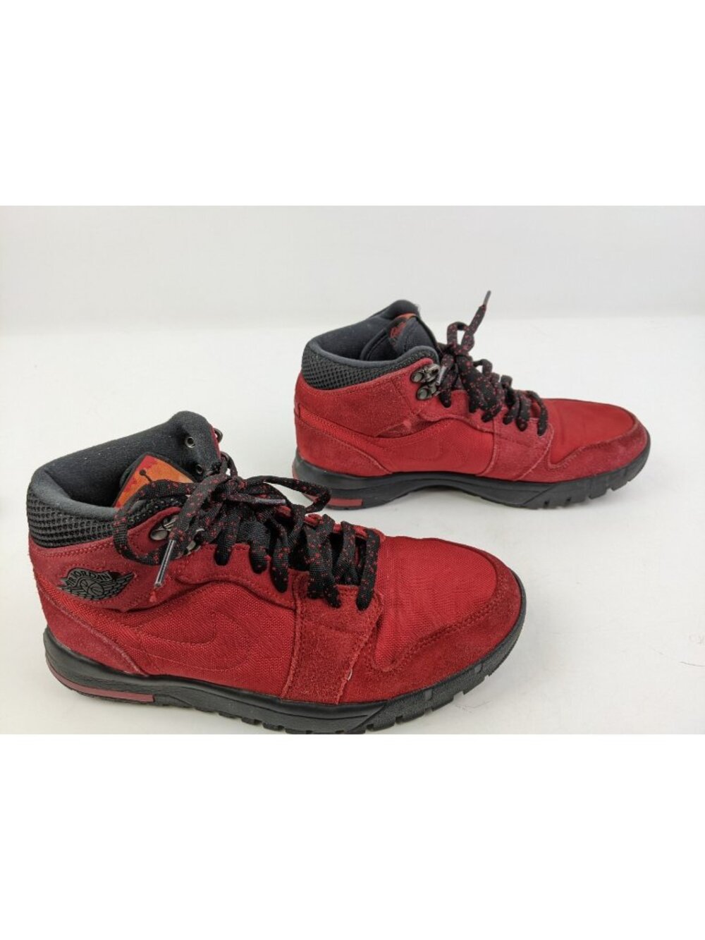 NIKE MENS SIZE 8 AIR JORDAN 1 TREK GYM RED BLACK 616344-601 BOOTS HIKING